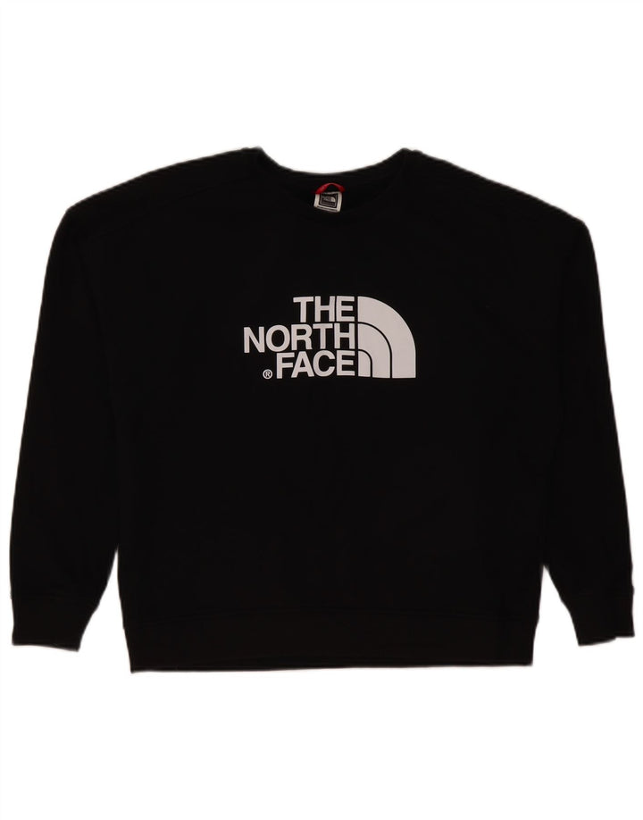 Felpa da donna con grafica corta The North Face, taglia UK 16, grande, nera