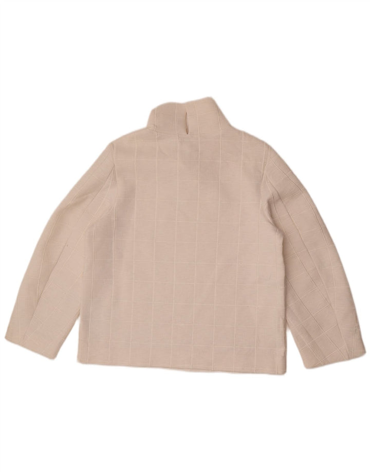 Cos Top da donna a maniche lunghe UK 14 Poliestere medio a quadri bianchi