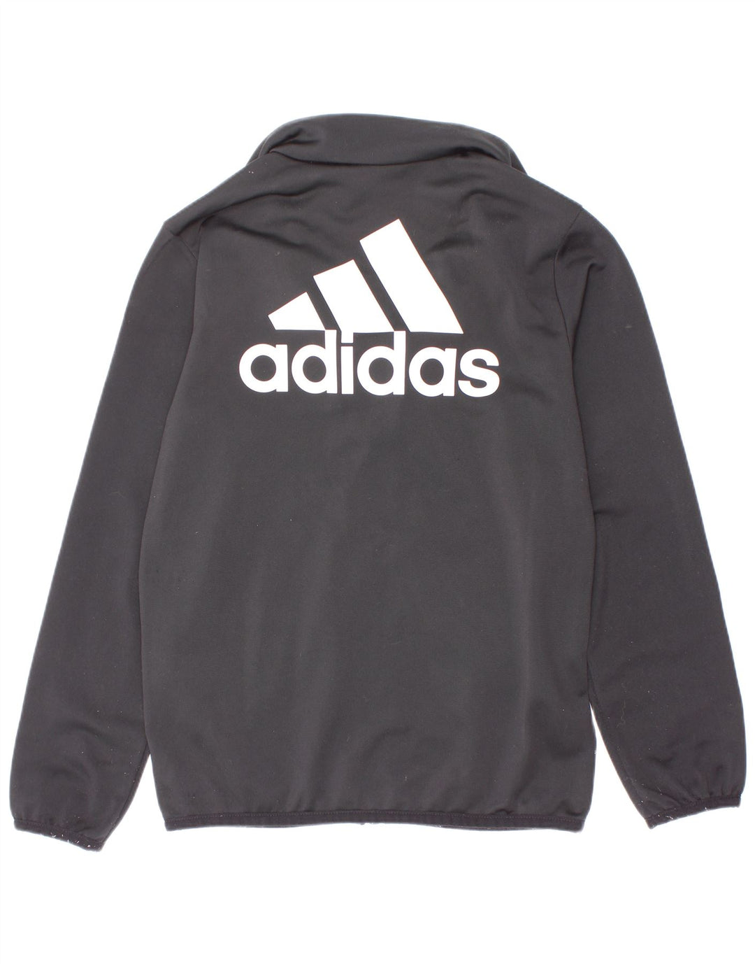 Giacca da ginnastica grafica da ragazzo Adidas 7-8 anni in poliestere nero