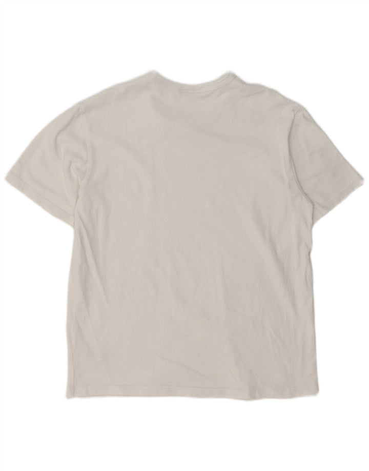 ZARA T-shirt Uomo Top Cotone Bianco Medio