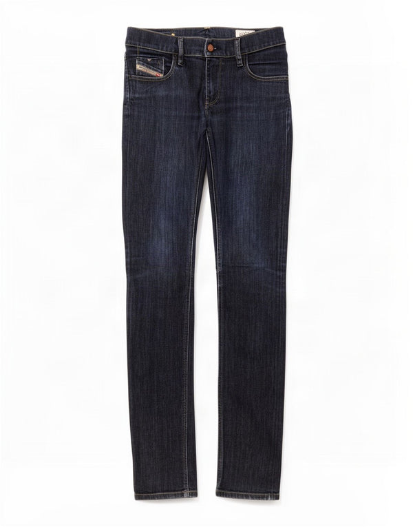 Diesel Womens Livy Skinny Jeans W29 L34 Navy Blue Cotton