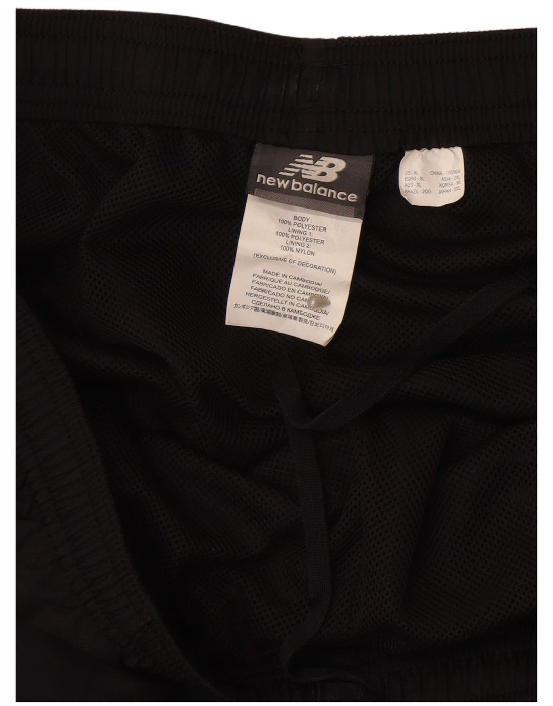 Pantaloni da tuta con grafica da uomo NEW BALANCE XL poliestere nero