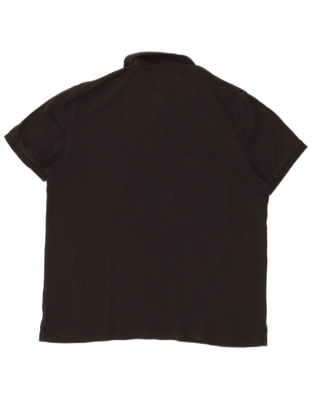 Polo da uomo Tommy Hilfiger grande in cotone nero