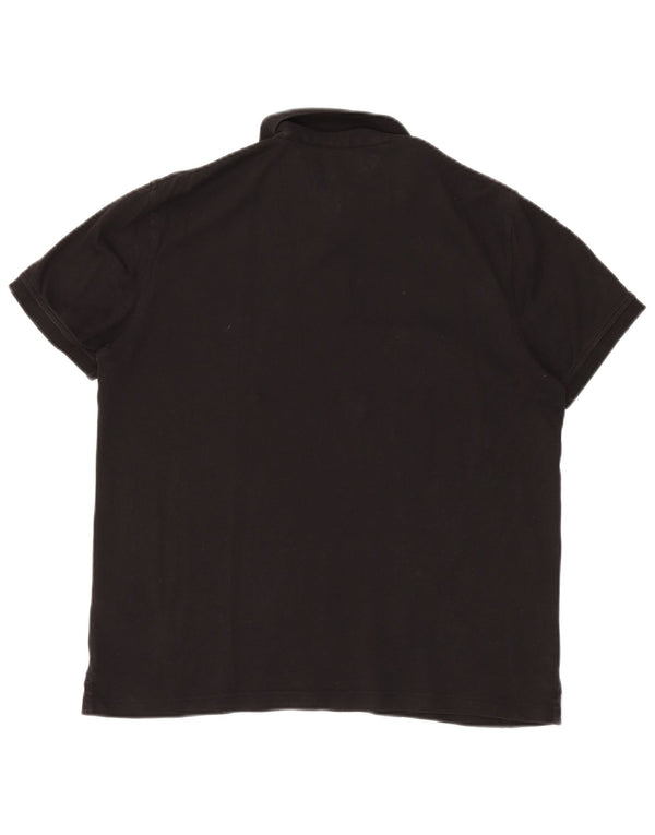 Polo da uomo Tommy Hilfiger grande in cotone nero