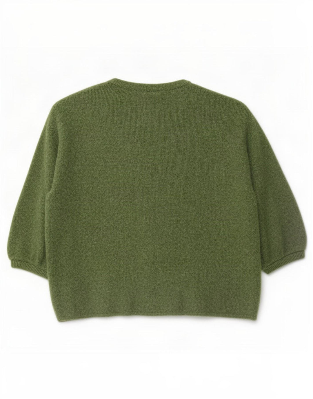 Maglione cardigan oversize con maniche a 3/4 vintage da donna UK 14 Verde medio