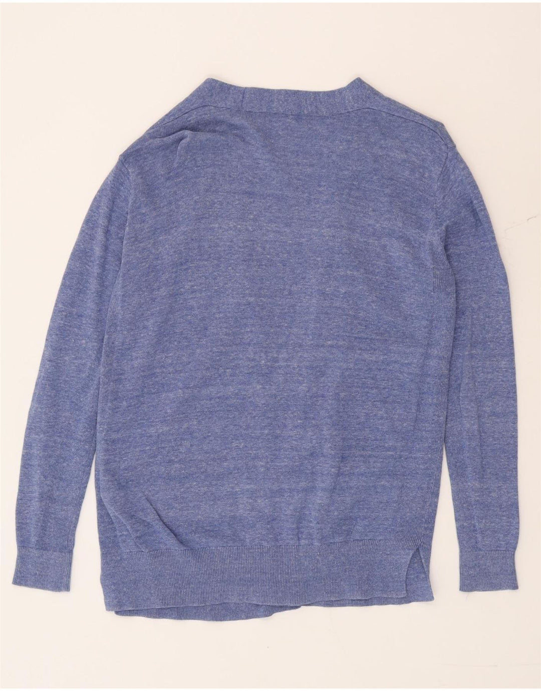 Maglione cardigan aperto da donna Marks & Spencer UK 12 Medum Blue Flecked