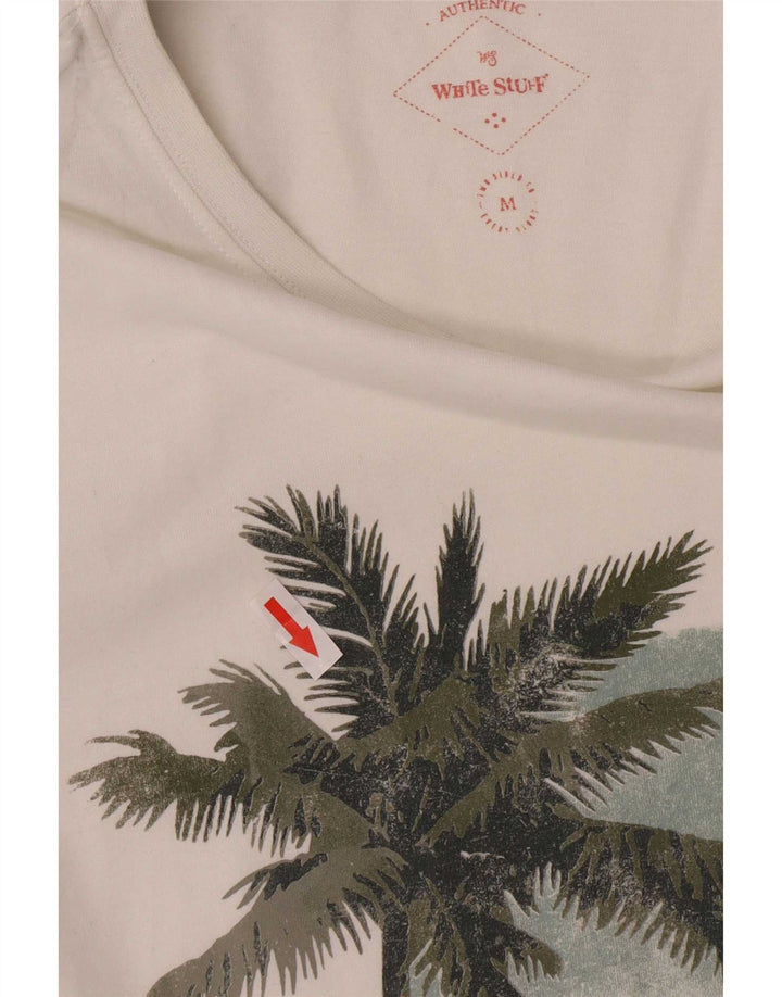 T-shirt grafica autentica da uomo di White Stuff in cotone medio