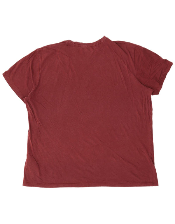 T-shirt grafica da uomo Jack & Jones Top 2XL cotone bordeaux