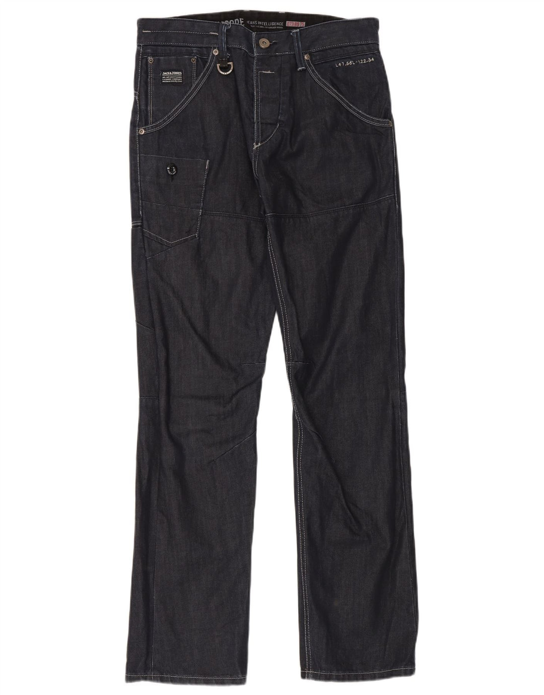 Jeans dritti cargo da uomo Jack & Jones W32 L33 blu navy