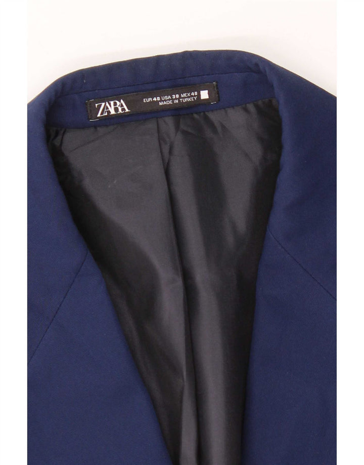 Giacca blazer a 2 bottoni da uomo Zara EU 48 blu navy medio