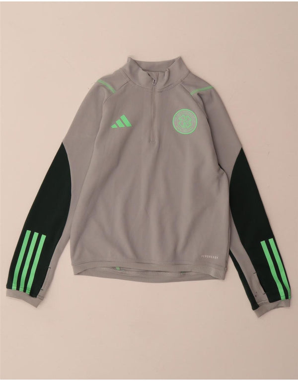 Top della tuta ADIDAS Aeroready Pullover da ragazzo 9-10 anni grigio color block
