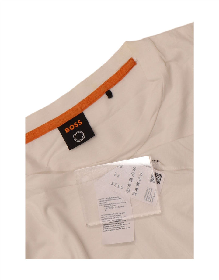 T-shirt grafica da uomo Hugo Boss Top XL in cotone bianco