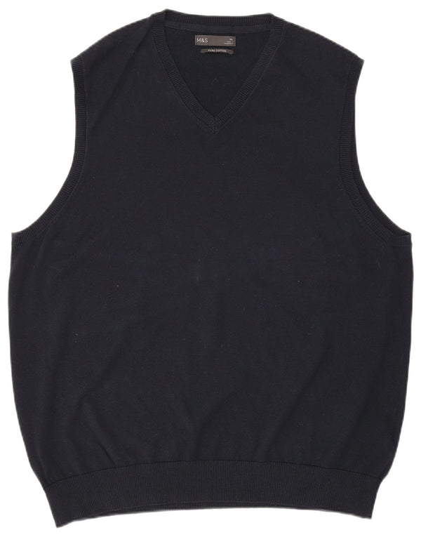 Canotta da uomo Marks & Spencer XL in cotone blu navy