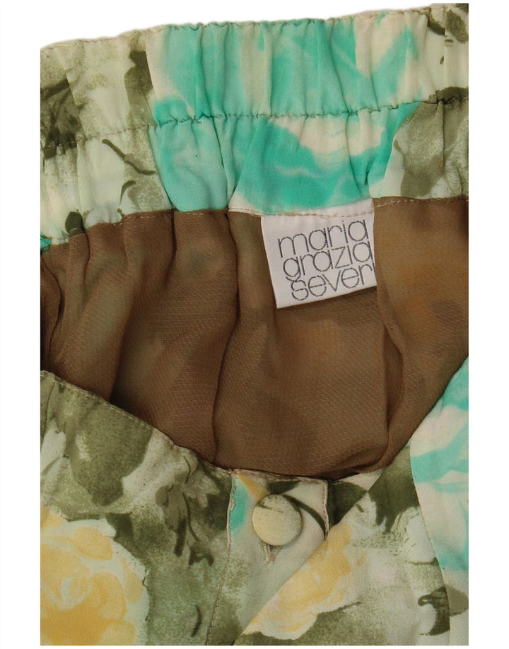MARIA GRAZIA SEVERI Gonna Svasata Donna IT 42 Media W30 Verde Floreale