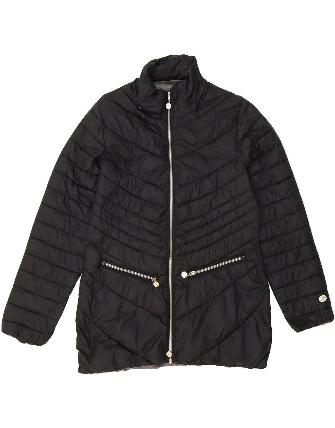CHAMPION Womens Padded Jacket IT 48 XL Black Vintage Champion and Second-Hand Champion from Messina Hembry 