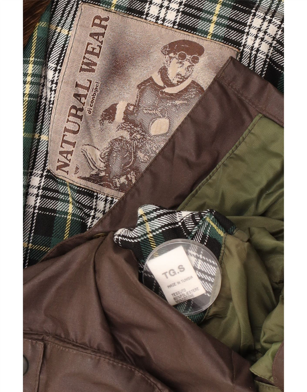 Giacca da uomo in cotone cerato vestibilità ampia Conbipel UK 36 Small Marrone Poliestere