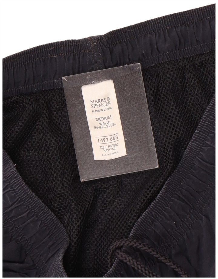 Pantaloncini da bagno da uomo Marks & Spencer medi blu navy in poliammide