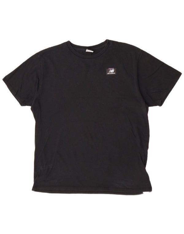 T-shirt grafica da uomo New Balance Top XL in cotone nero