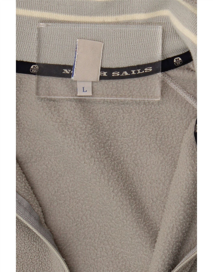 Giacca in pile da uomo North Sails UK 40 Large Poliestere color block grigio