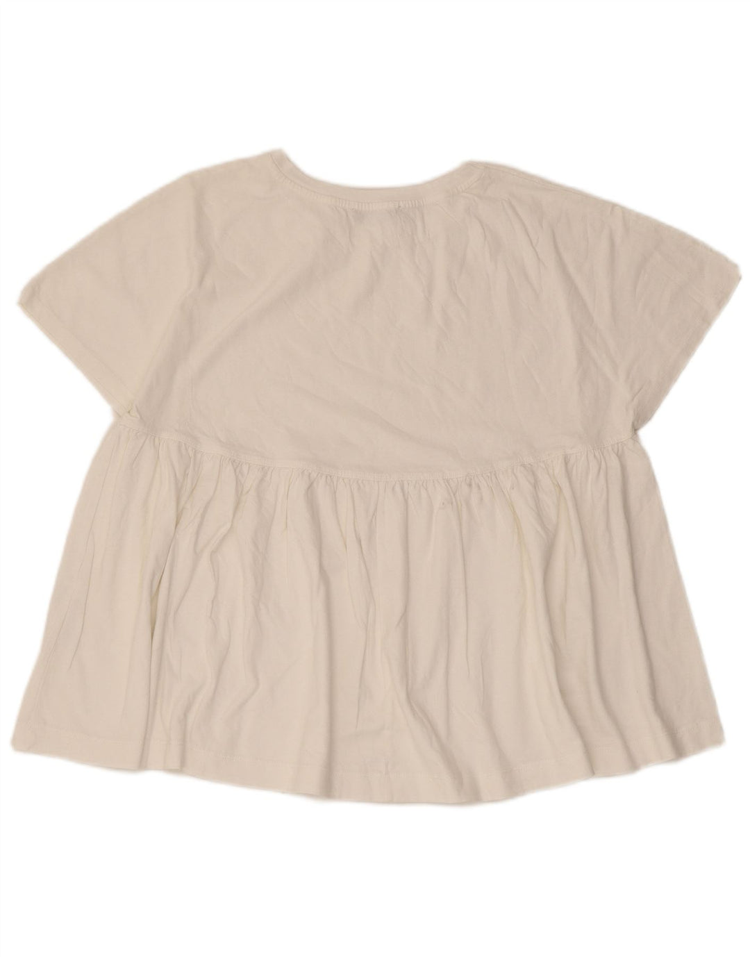 Blusa oversize da donna Zara Top UK 10 piccola in cotone bianco