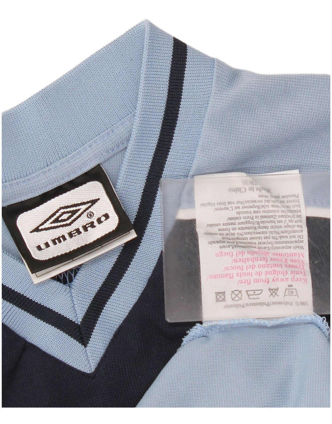 T-shirt da uomo Umbro Top medio blu navy in poliestere color block