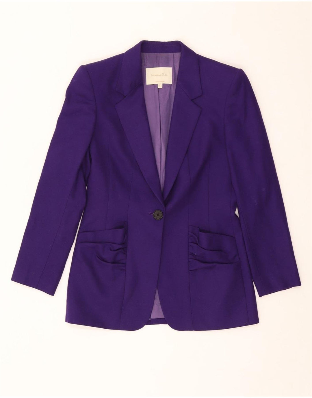 MASSIMO DUTTI Giacca blazer da donna a 1 bottone EU 36 XS Viola Lana