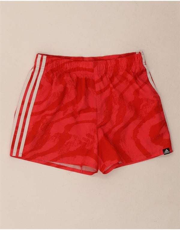 Pantaloncini sportivi Adidas da donna UK 10 Small Rosso Tie Dye Poliestere