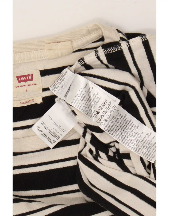T-shirt Levi's da uomo con vestibilità standard, top grande in cotone a righe nere