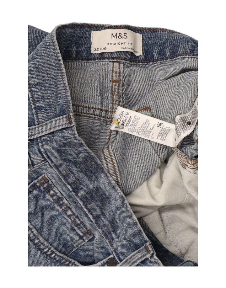 Jeans dritti da uomo Marks & Spencer W32 L29 cotone blu