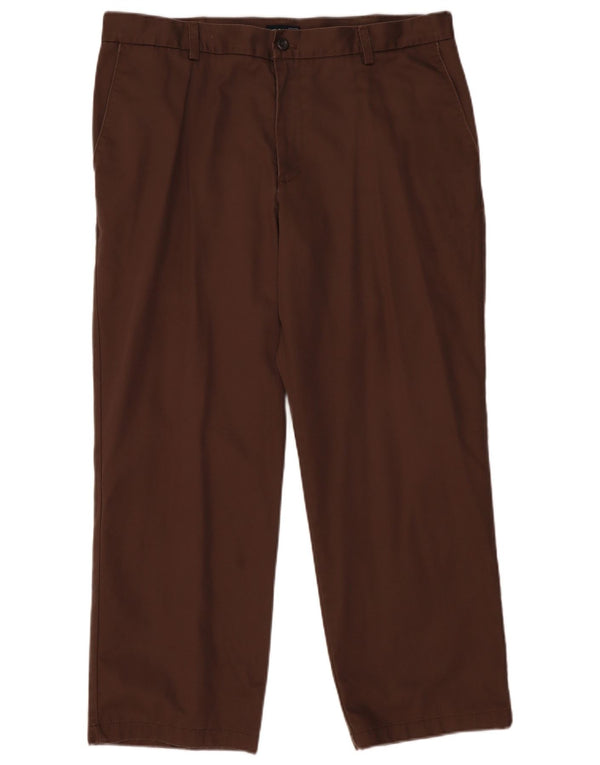 Pantaloni chino dritti da uomo IZOD W38 L29 in cotone marrone