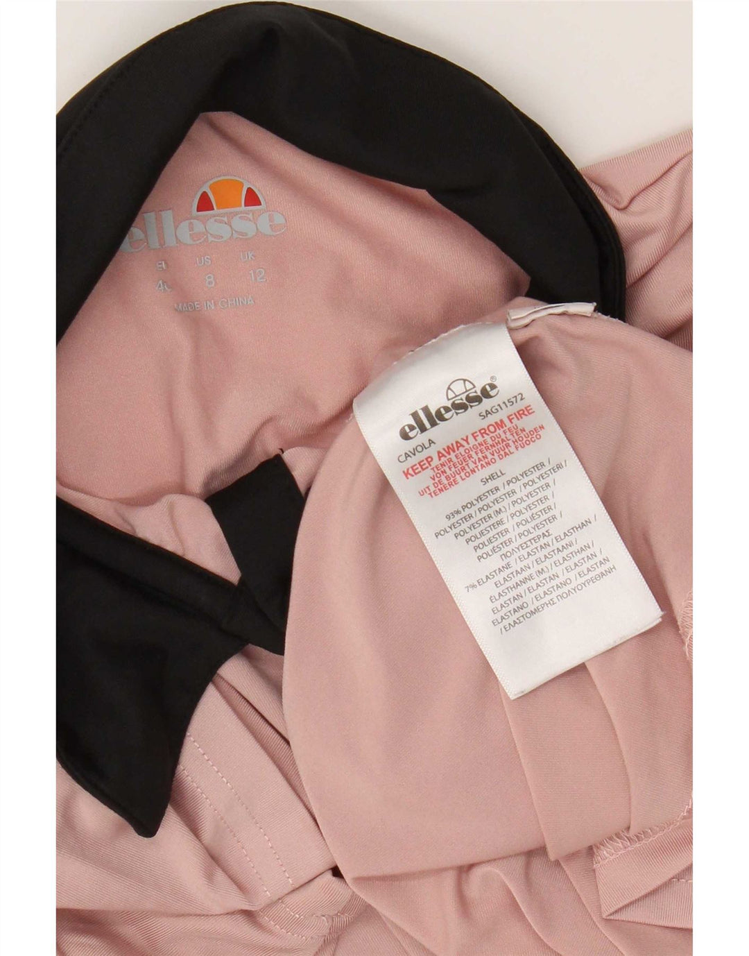 Polo da donna Ellesse UK 12 Poliestere color block rosa medio