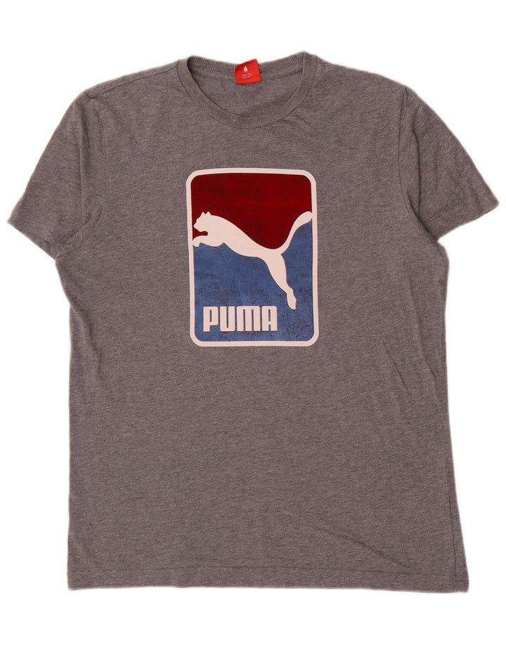 T-shirt grafica da uomo Puma Large grigia