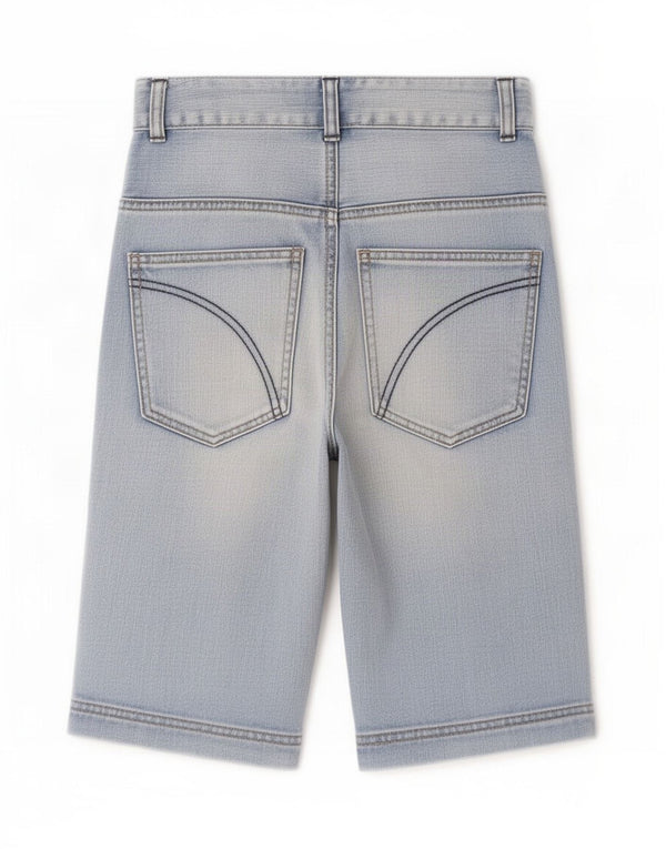 Pantaloncini di jeans da bambino Benetton 10-11 anni XL W26 Blu Cotone
