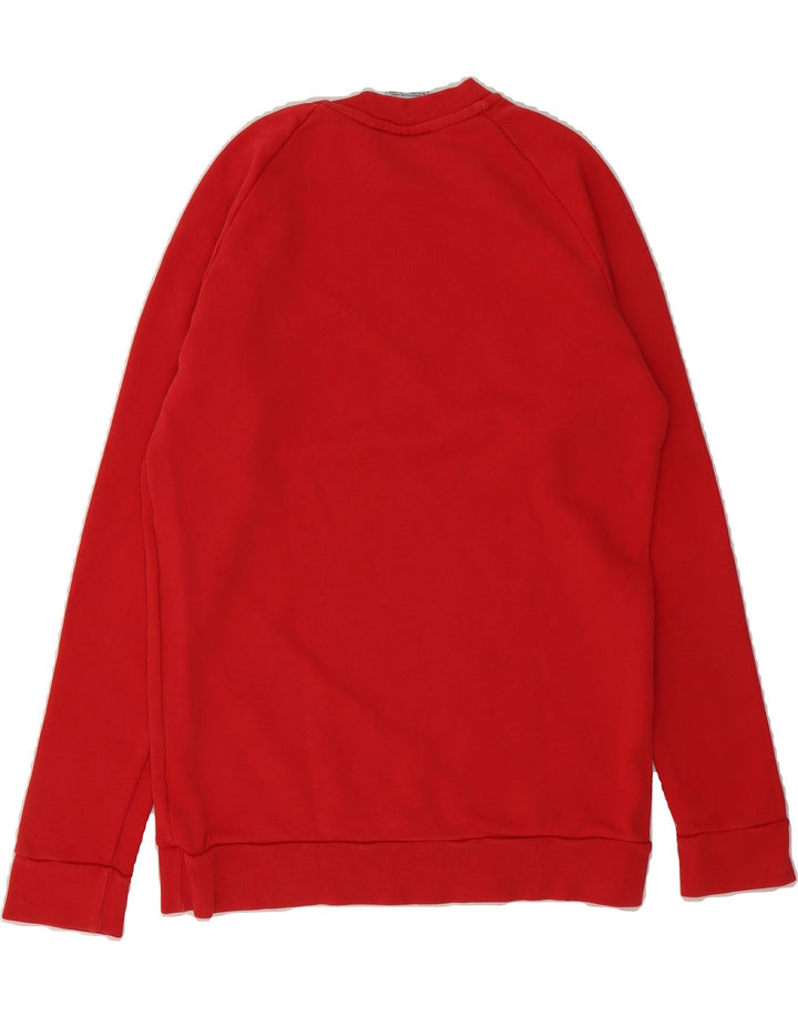 ADIDAS Mens Graphic Sweatshirt Jumper Small Red Cotton Vintage Adidas and Second-Hand Adidas from Messina Hembry 