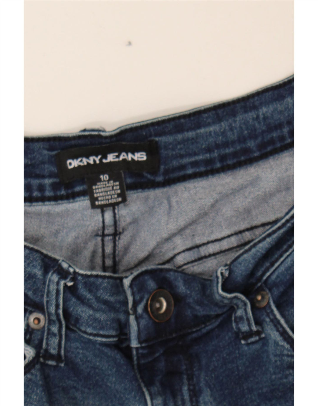 DKNY Womens Denim Shorts US 10 Large W30 Blue Cotton Vintage Dkny and Second-Hand Dkny from Messina Hembry 