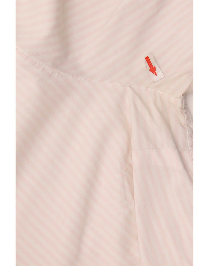 Camicia aderente da donna Tommy Hilfiger US 12 grande cotone a righe bianche