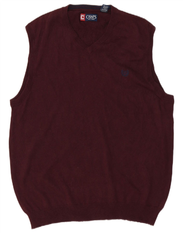 Canottiera da uomo CHAPS in cotone bordeaux medio