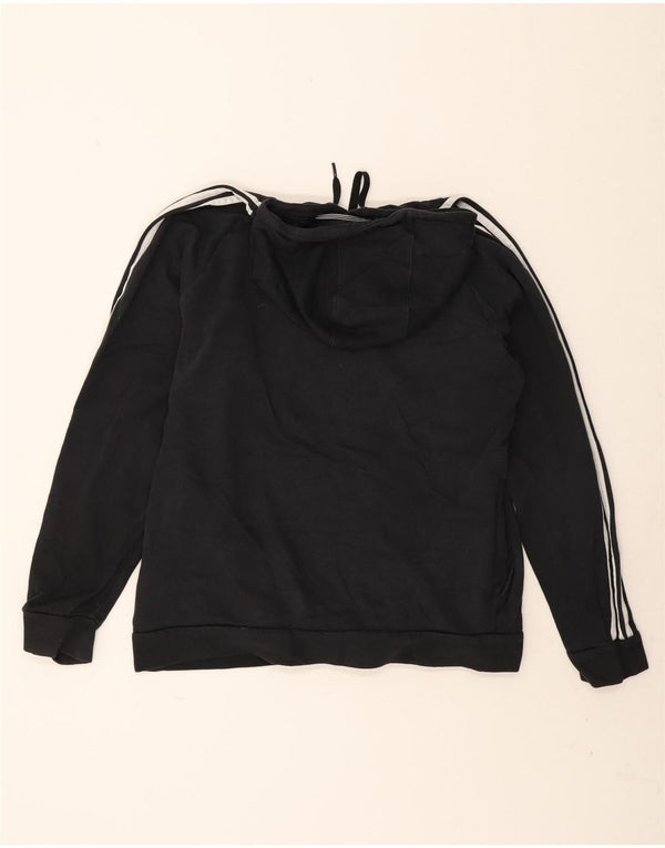 Felpa con cappuccio grafica da uomo Adidas Large in cotone nero