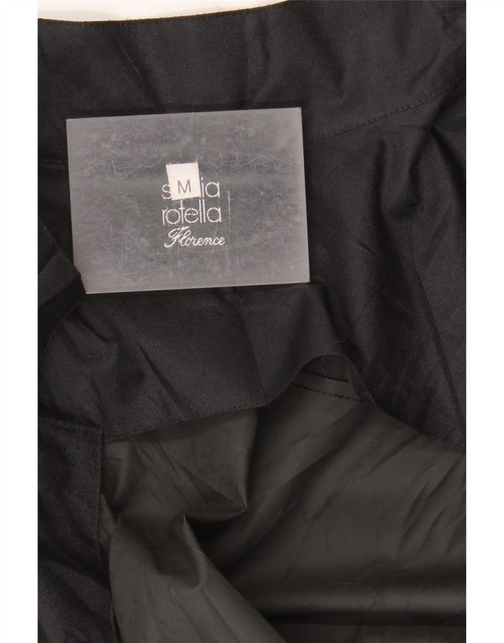 Trench da uomo vintage UK 14 medio nero