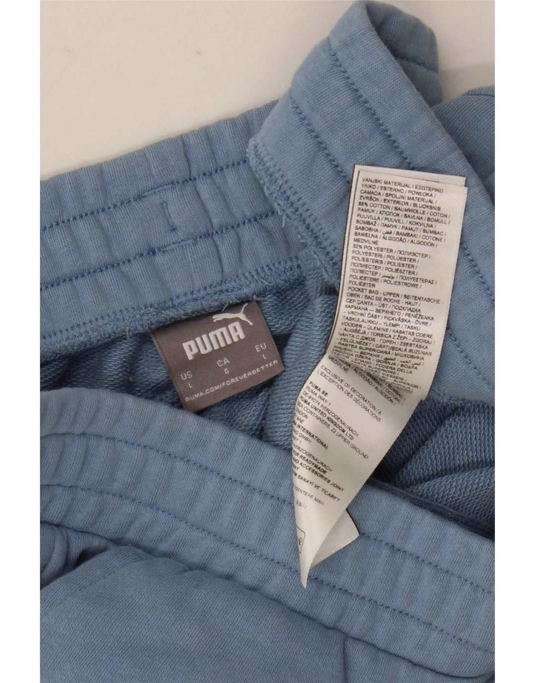 Pantaloncini sportivi grafici da uomo Puma grandi in cotone blu