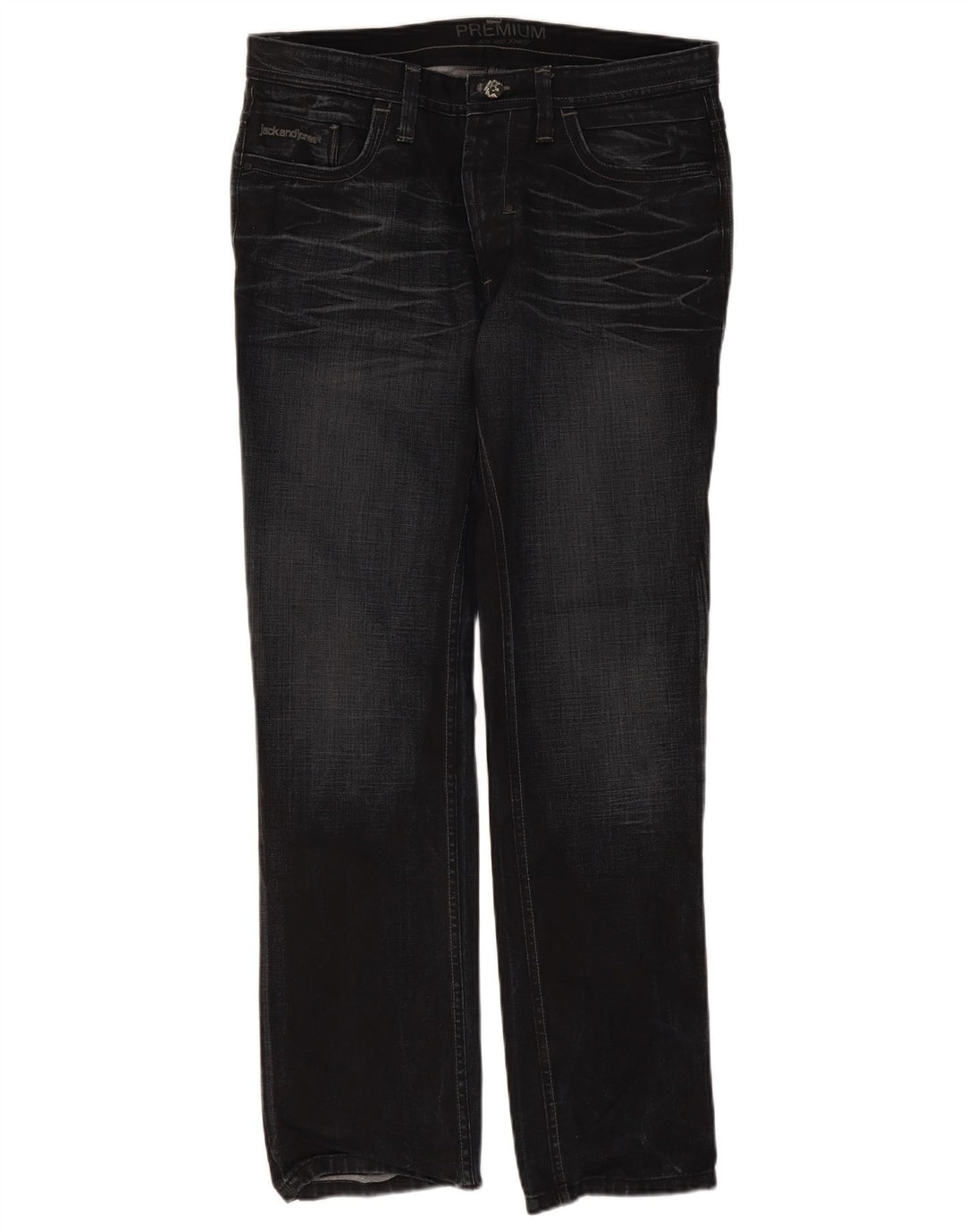 Jeans dritti da uomo Jack & Jones W36 L34 neri