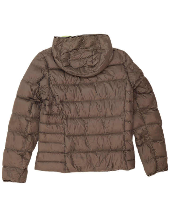 Giacca imbottita con cappuccio da uomo Fred Perry UK 36 piccola grigia