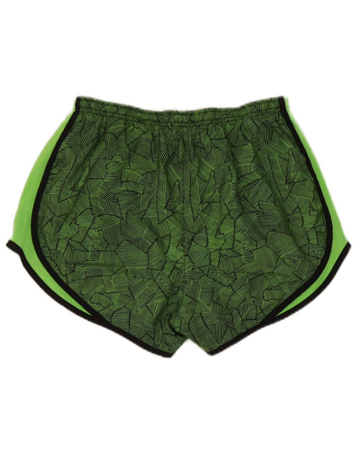 Pantaloncini sportivi Nike Dri Fit da donna UK 14 Poliestere geometrico verde medio