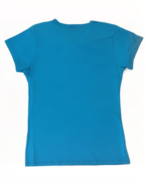 T-shirt grafica da donna Hard Rock Cafe Amburgo, taglia UK 14, grande, cotone blu