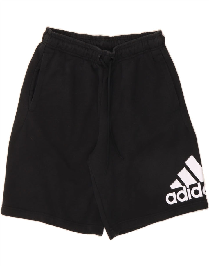 ADIDAS Mens Graphic Sport Shorts Large Black Cotton Vintage Adidas and Second-Hand Adidas from Messina Hembry 