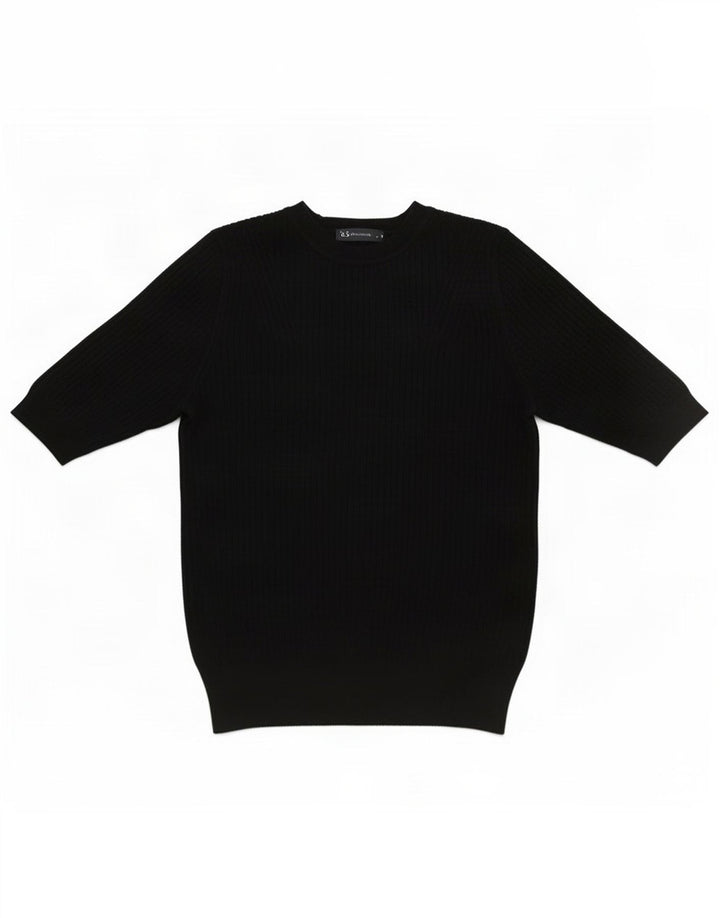 Top camicetta corta a maniche corte da donna Marks & Spencer UK 12 medio nero