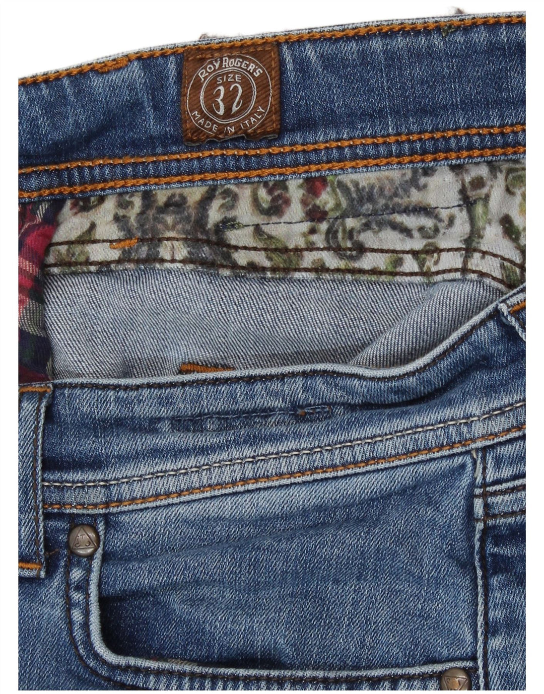 Jeans dritti da donna Roy Rogers W32 L30 cotone blu