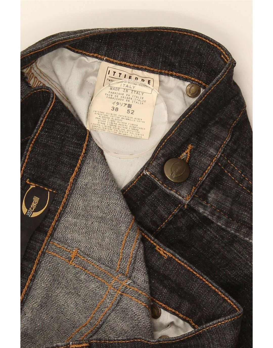 Jeans Bootcut da uomo Just Cavalli IT 52 XL W38 L30 Cotone nero
