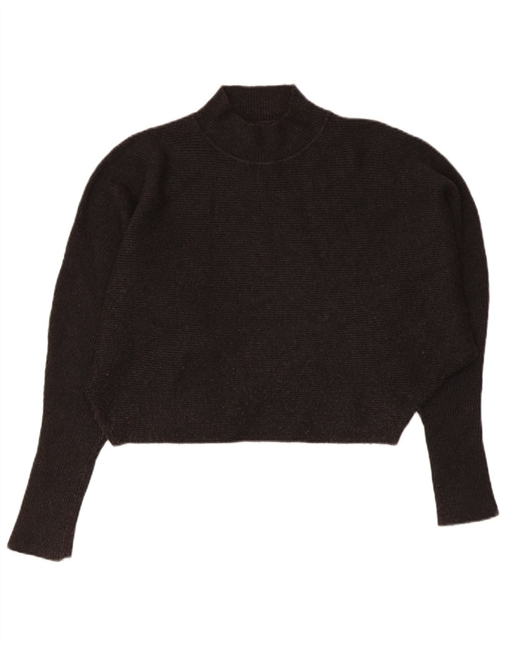 Maglione corto con collo alto da donna Zara UK 14 Grigio medio