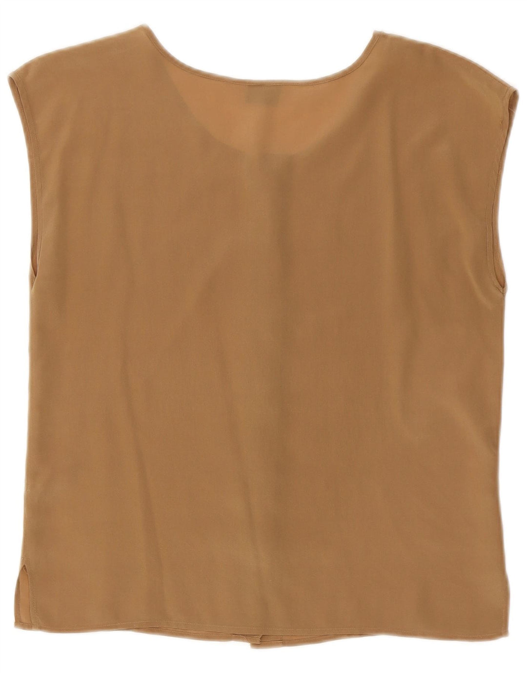Camicetta senza maniche da donna Coocoon UK 12 Seta marrone medio